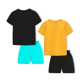 Trampoline Multicolor Cotton Blend Boys T-Shirt & Shorts ( Pack of 2 ) - None