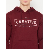 UBX Cotton Blend Hooded Mens Sweatshirt - Maroon ( Pack of 1 ) - None