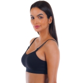 Sona Womens Comfortable Sports Bra 016-XL / BLACK / Cotton