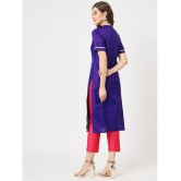 Pannkh Womens Festive Embroidered Kurta With Constrasting Pants - None