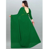 ANAND SAREES - Green Georgette Saree With Blouse Piece ( Pack of 1 ) - Green