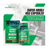 NourishVitals Safed Musli with Saponins > 20% Pure Herbs, 500 mg Safed Musli Extract, 60 Veg Capsules (Pack Of 2)