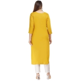 JC4U - Yellow Rayon Womens Straight Kurti ( Pack of 1 ) - None