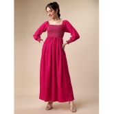 Sheetal associates - Pink Crepe Women''s Gown ( Pack of 1 ) - None