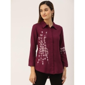 Kbz - Wine Rayon Women's Ethnic Top ( Pack of 1 ) - None