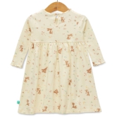 Juscubs - Off White Cotton Baby Girl Frock ( Pack of 1 ) - None