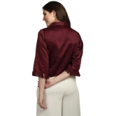 Smarty Pants Maroon Satin Shirt - Single - None