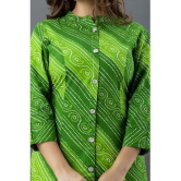 Lee Moda - Green Cotton Women's Front Slit Kurti ( Pack of 1 ) - None