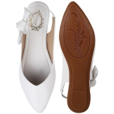 Shoetopia White Womens Casual Ballerinas - None