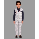 DKGF Fashion - Navy Blue Cotton Blend Boys Shirt & Pants ( Pack of 1 ) - None