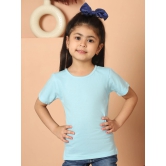 MINI & MING Girls Solid Round Neck Pure Cotton T-shirt