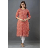 Lee Moda - Orange Cotton Womens Straight Kurti ( Pack of 1 ) - None