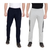 Zeffit Solid Men Navy, Grey Track Pants (Pack Of 2 ) - XL