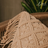 Brown Macrame Cushion Cover