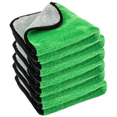 Auto Hub Green 800 GSM Drying Towel For Automobile ( Pack of 6 )