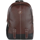 mikebags 20 Ltrs Brown Leather College Bag - Brown