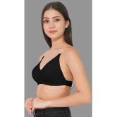 Madam - Black Cotton Blend Lightly Padded Womens T-Shirt Bra ( Pack of 1 ) - None