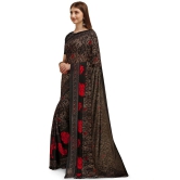 LEELAVATI - Black Georgette Saree With Blouse Piece ( Pack of 1 ) - Black