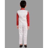 DKGF Fashion - Maroon Cotton Blend Boys Shirt & Pants ( Pack of 1 ) - None