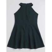 Addyvero - Dark Green Lycra Girls Fit and Flare Dress ( Pack of 1 ) - None