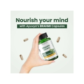 Ayuvya Brahmi Capsules || 500mg Pure Extract - Memory Booster, Focus Enhancer, Stress Relief & Sleep Aid, 60 Capsules