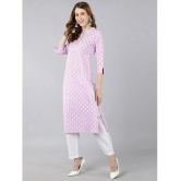 KIPEK - Purple Cotton Womens Straight Kurti ( Pack of 1 ) - None