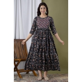 KASHVI Creation Women's Cotton Floral Printed Anarkali Maternity Breast Feeding Kurti (KT0024_P)