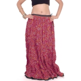 Pink Ghagra Skirt from Rajasthan with Chunri Print