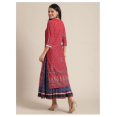 KSUT Red Viscose Straight Kurti - Single - S