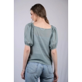 Light Greenish Blue Solid Regular Top (OTL-TPS1023)-Green / S