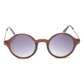 Brown Round Men Sunglasses (P343BK2|45)