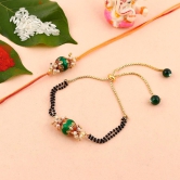 Abhaah rakhi for brother and bhabhi mangalsutra lumba bracelet Rakhi combo set