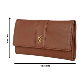 Baggit PU Tan Womens Three fold Wallet ( Pack of 1 ) - Tan