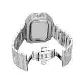 Rhonium Silver Metal Analog Mens Watch