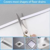 Floor Drain Stickers (12 CM) Disposable Hair Catcher Shower Drain Mesh Stickers