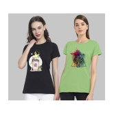 CHOZI - Multi Color Cotton Blend Regular Fit Womens T-Shirt ( Pack of 2 ) - None