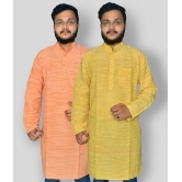 DESHBANDHU DBK - Multicolor Cotton Mens Regular Kurta ( Pack of 2 ) - None