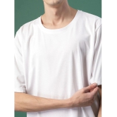 Rigo Cotton Oversized Fit Printed Half Sleeves Mens T-Shirt - White ( Pack of 1 ) - None