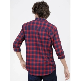 Ketch Polyester Slim Fit Checks Full Sleeves Mens Casual Shirt - Navy Blue ( Pack of 1 ) - None