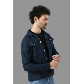 DKGF Fashion Cotton Blend Mens Denim Jacket - Navy ( Pack of 1 ) - None