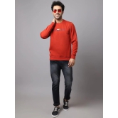 Rodamo Men Rust Round Neck Sweatshirts