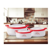 Milton New Marvel Jr Inner Steel Casserole Gift Set of 3, White - White