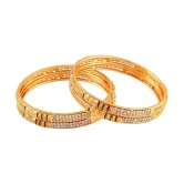 Jewar Mandi - Gold Bangle Set ( Pack of 1 ) - None