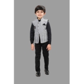 DKGF Fashion - Black Cotton Blend Boys Shirt & Pants ( Pack of 1 ) - None