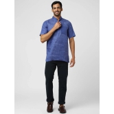 DESHBANDHU DBK - Blue Linen Mens Regular Kurta ( Pack of 1 ) - None