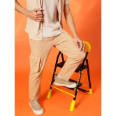 BWOLVES Men''s Clean Look Cotton Cargo Jeans: Effortless Style in Coloured Shade Beige-38
