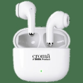 Croma IN 101 TWS Earbuds with Passive Noise Cancellation (IPX4 Water Resistant, 28 Hours Playback White)