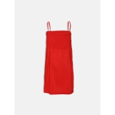 Oxolloxo Red Self designed Fit & Flare Midi Dress