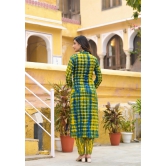 Simple and Beautiful Tie Die Printed Kurta Set with Bottom and Dupatta-S