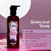 Buds&Berries Red Wine & Black grapes Shampoo infused with keratin No Sulphate, No Paraben, No Silicone - 300ml